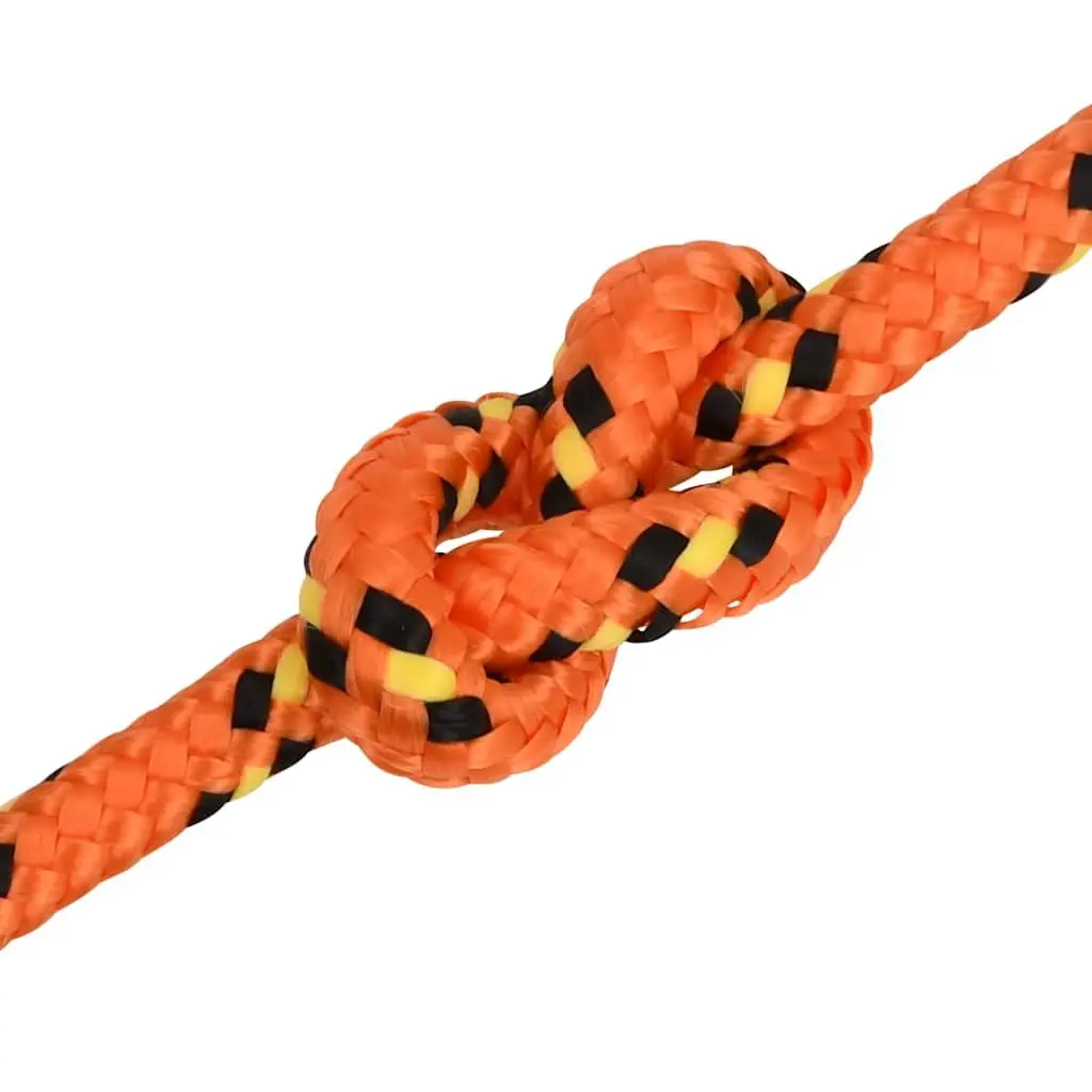 8mm 50m Orange Polypropylene Boat Rope