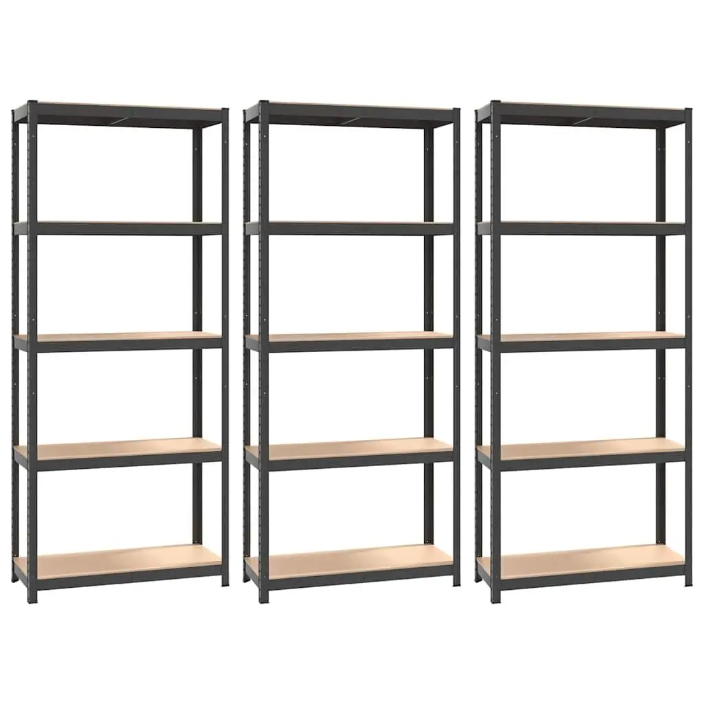 Industrial Storage Shelves 5-Layer Shelving Unit Anthracite Steel Engineered