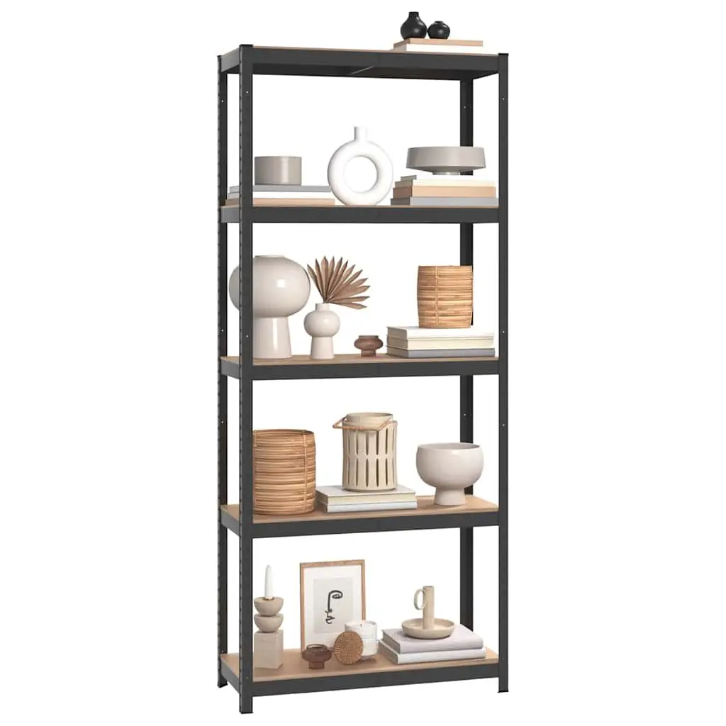 Industrial Storage Shelves 5-Layer Shelving Unit Anthracite Steel Engineered