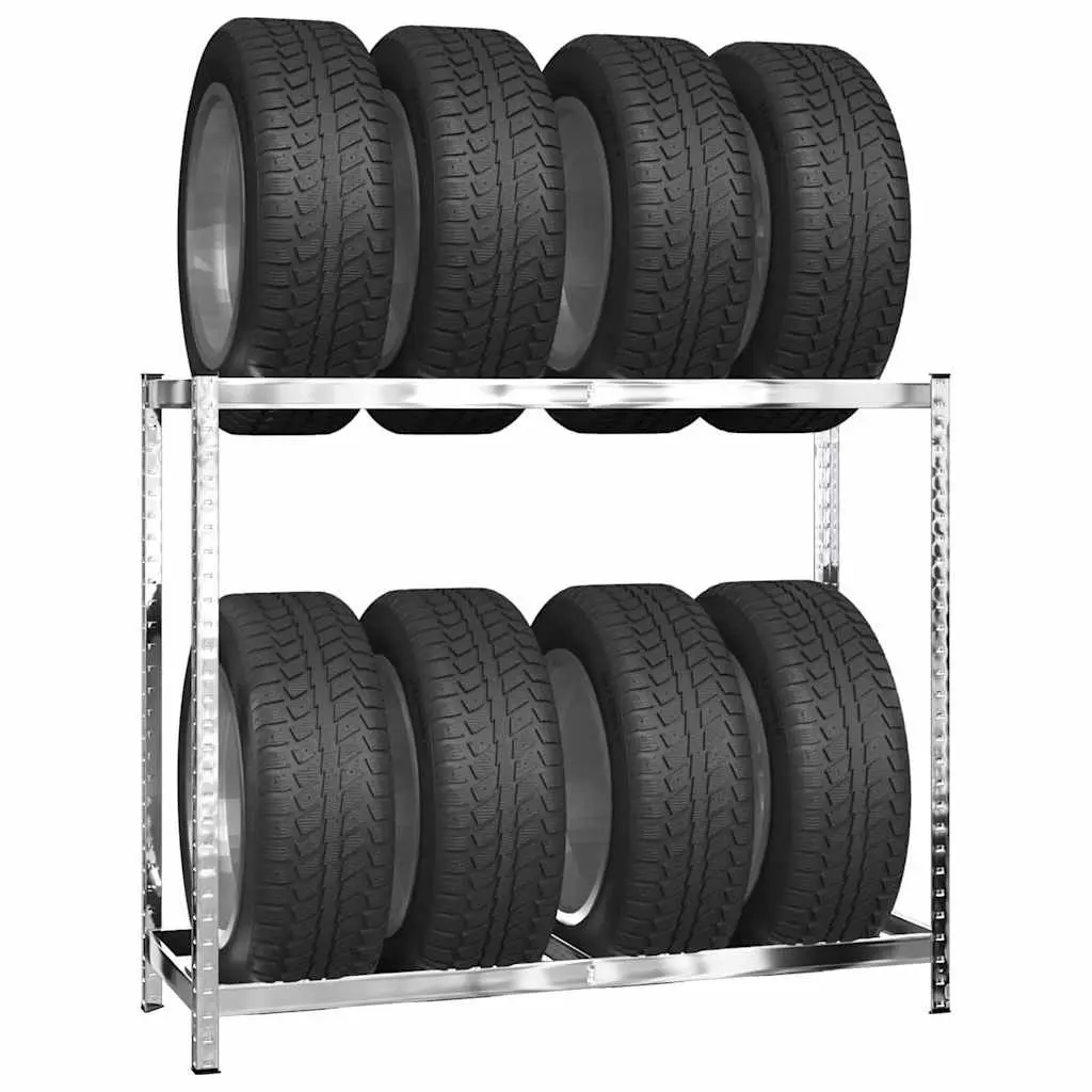 2-Layer Tire Racks for Optimal Garage Storage