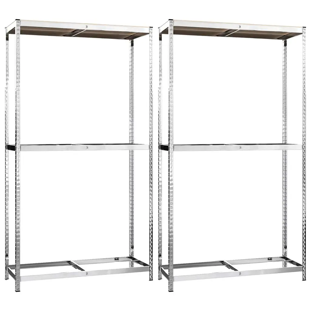 2-Layer Tire Storage Racks 2 pcs Industrial Shelving Garage Organization