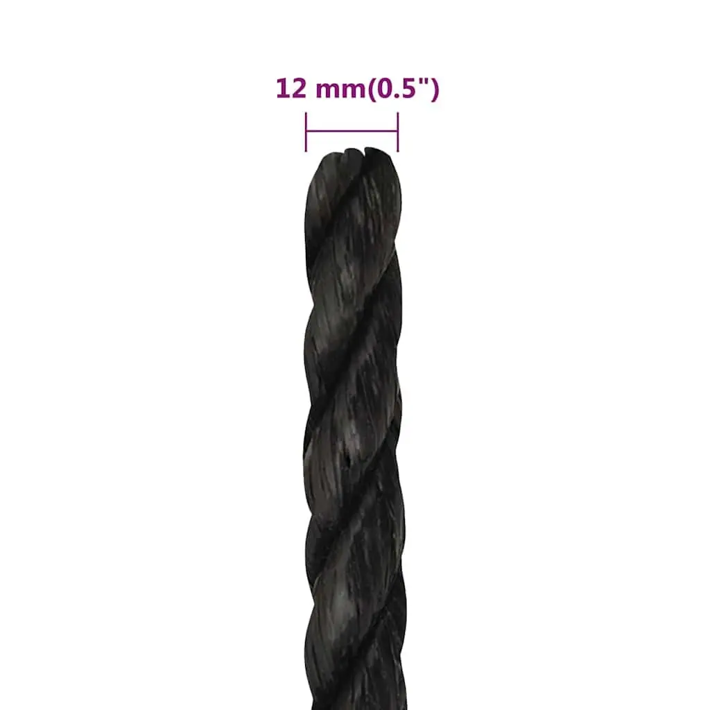12mm Twisted Polypropylene Work Rope 25m