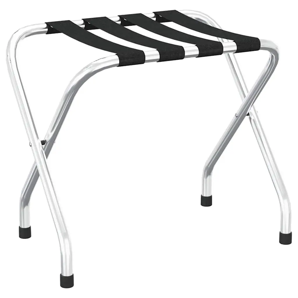 Foldable Luggage Rack with Steel Frame and Nylon Straps