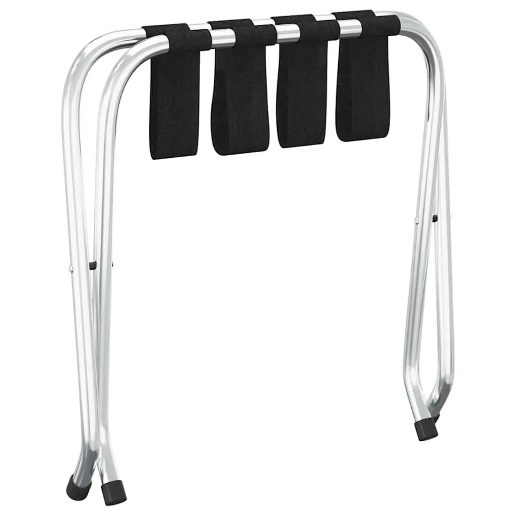 Foldable Luggage Rack with Steel Frame and Nylon Straps