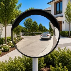 Sturdy 45cm Outdoor Convex Traffic Mirror for Safety