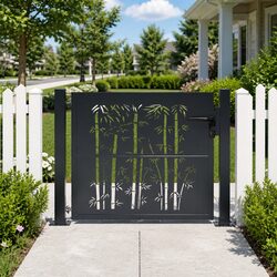 Anthracite Steel Garden Gate 100x100 cm with Lockable Design