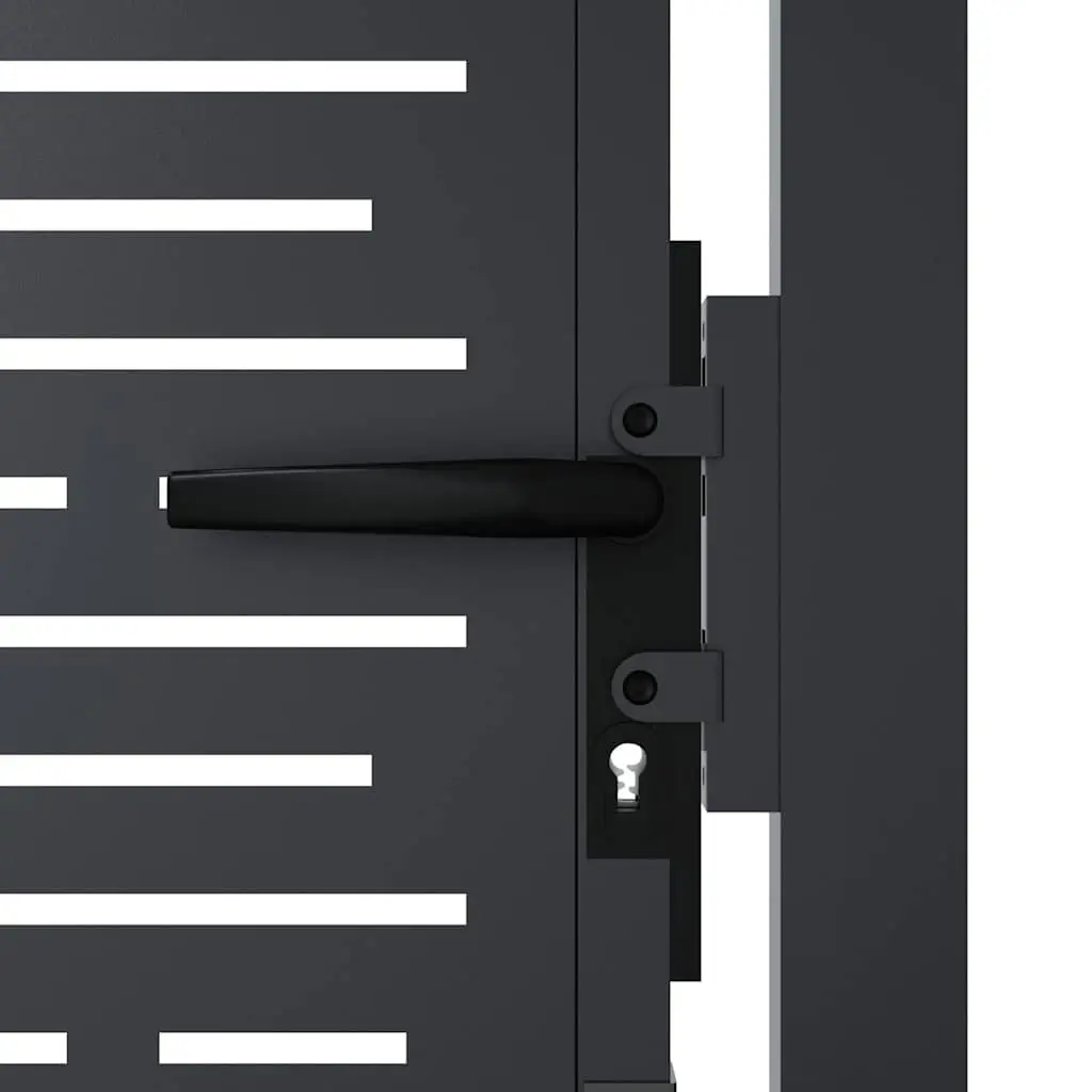 Garden Gate Anthracite 100x125 cm Steel Laser-Cut Square Design Lockable