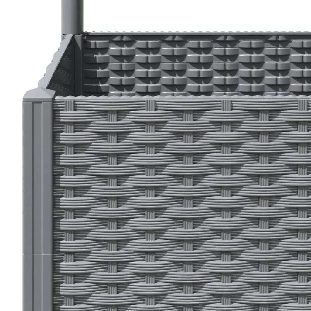 Grey Garden Planter with Trellis 120x40x136cm
