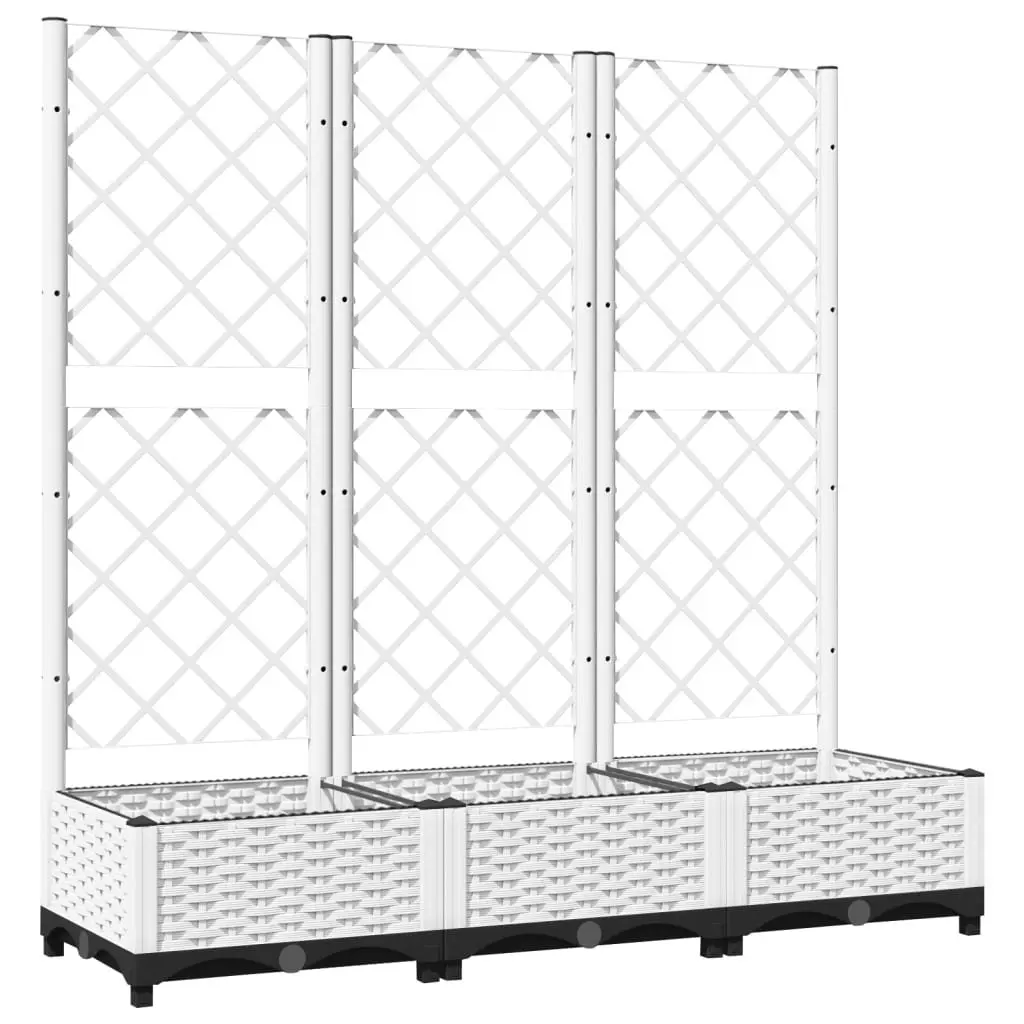 Garden Planter Polypropylene 120 x 40 x 121.5 cm White