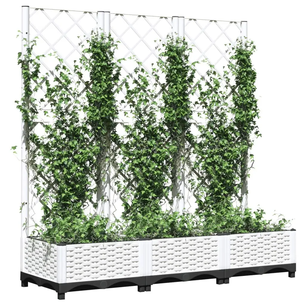Garden Planter Polypropylene 120 x 40 x 121.5 cm White