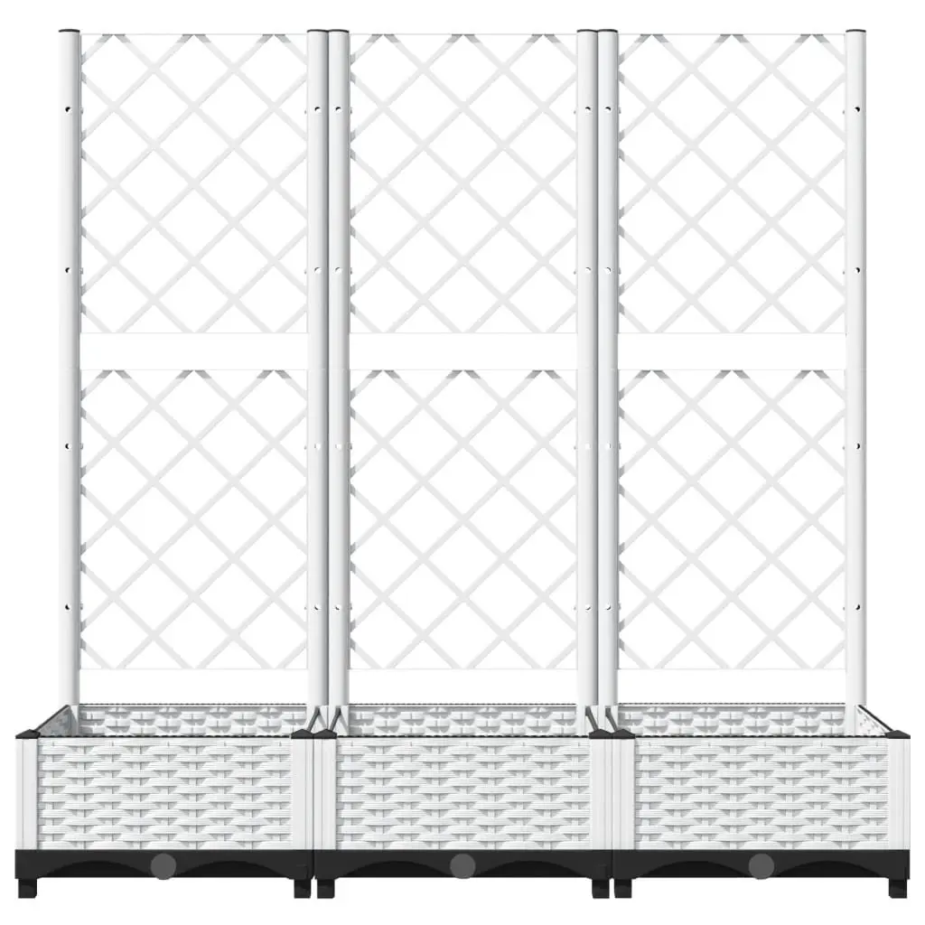 Garden Planter Polypropylene 120 x 40 x 121.5 cm White