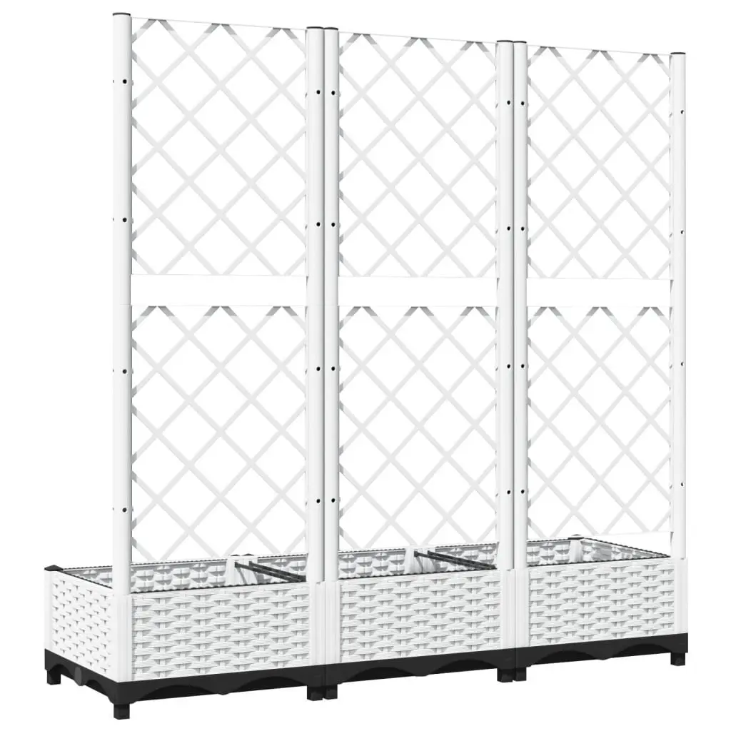 Garden Planter Polypropylene 120 x 40 x 121.5 cm White