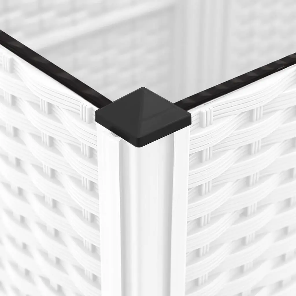 White Garden Planter with Trellis for Climbing Plants