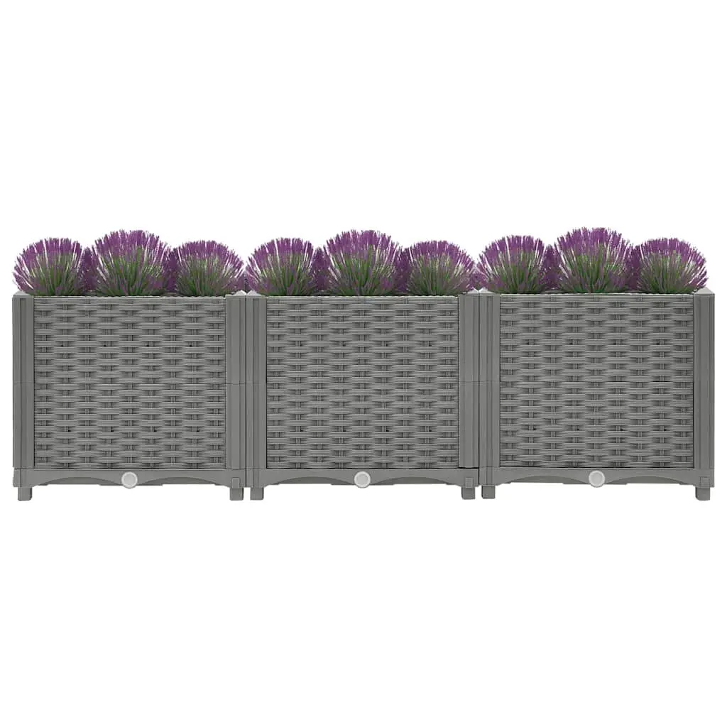 Raised Garden Bed 120x40x38cm Grey Planter Box