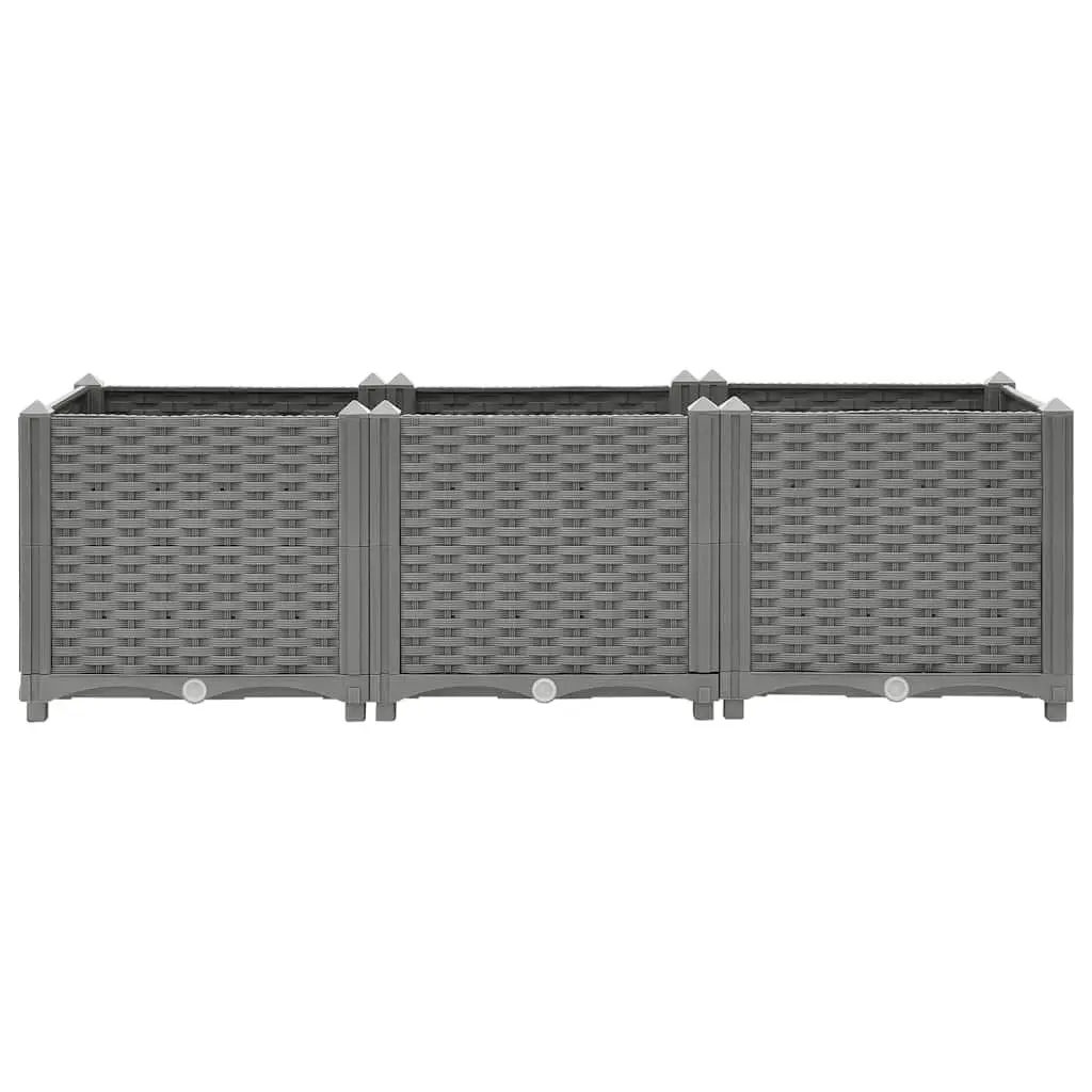 Raised Garden Bed 120x40x38cm Grey Planter Box