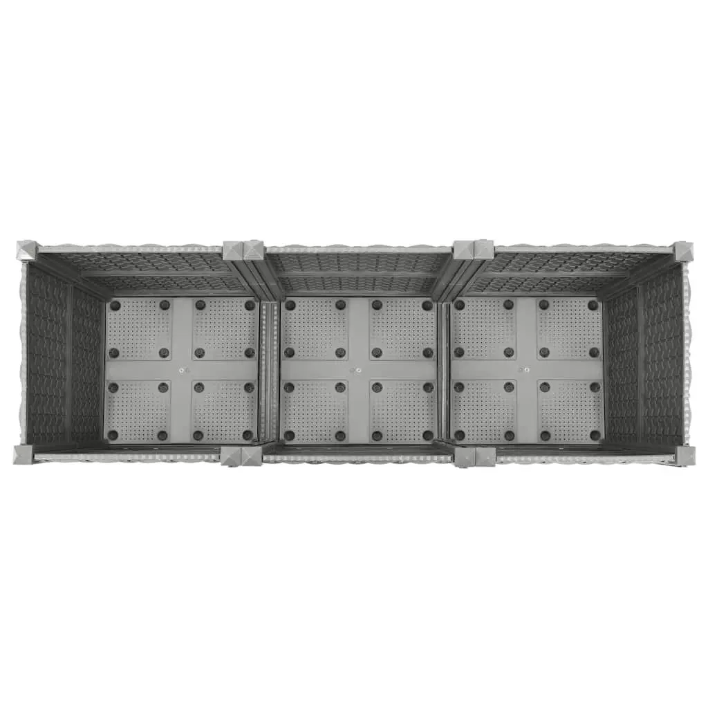 Raised Garden Bed 120x40x38cm Grey Planter Box