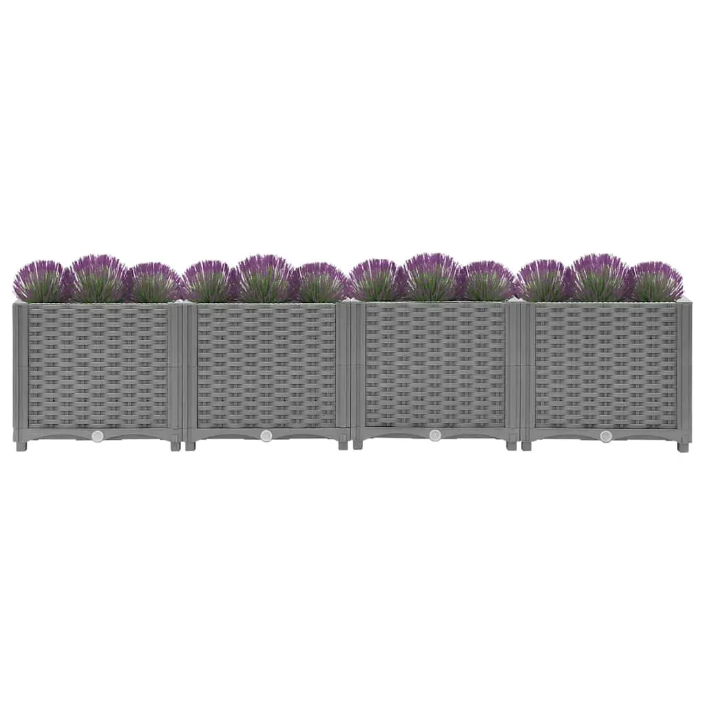 160x40x38cm Grey Polypropylene Raised Garden Bed