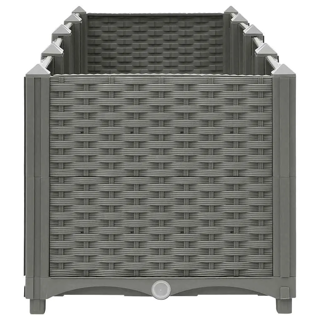 160x40x38cm Grey Polypropylene Raised Garden Bed