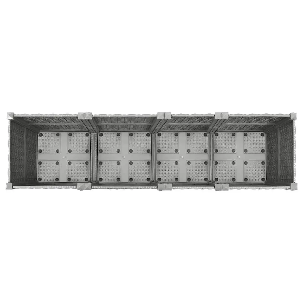 160x40x38cm Grey Polypropylene Raised Garden Bed
