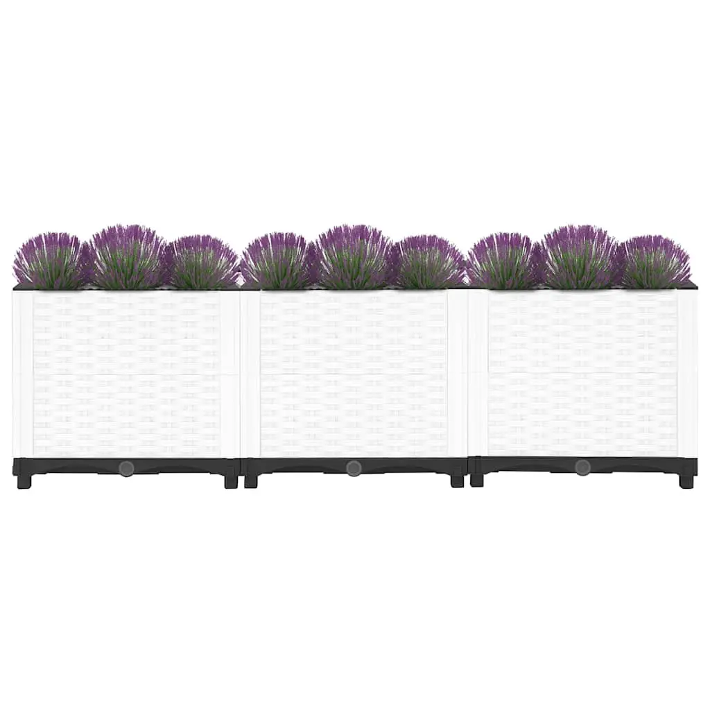Grey Polypropylene Raised Garden Bed 120x40x38cm