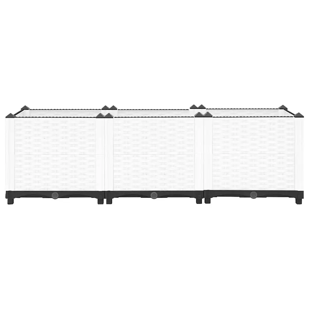 Grey Polypropylene Raised Garden Bed 120x40x38cm