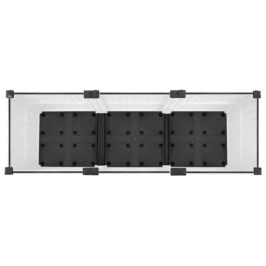 Grey Polypropylene Raised Garden Bed 120x40x38cm