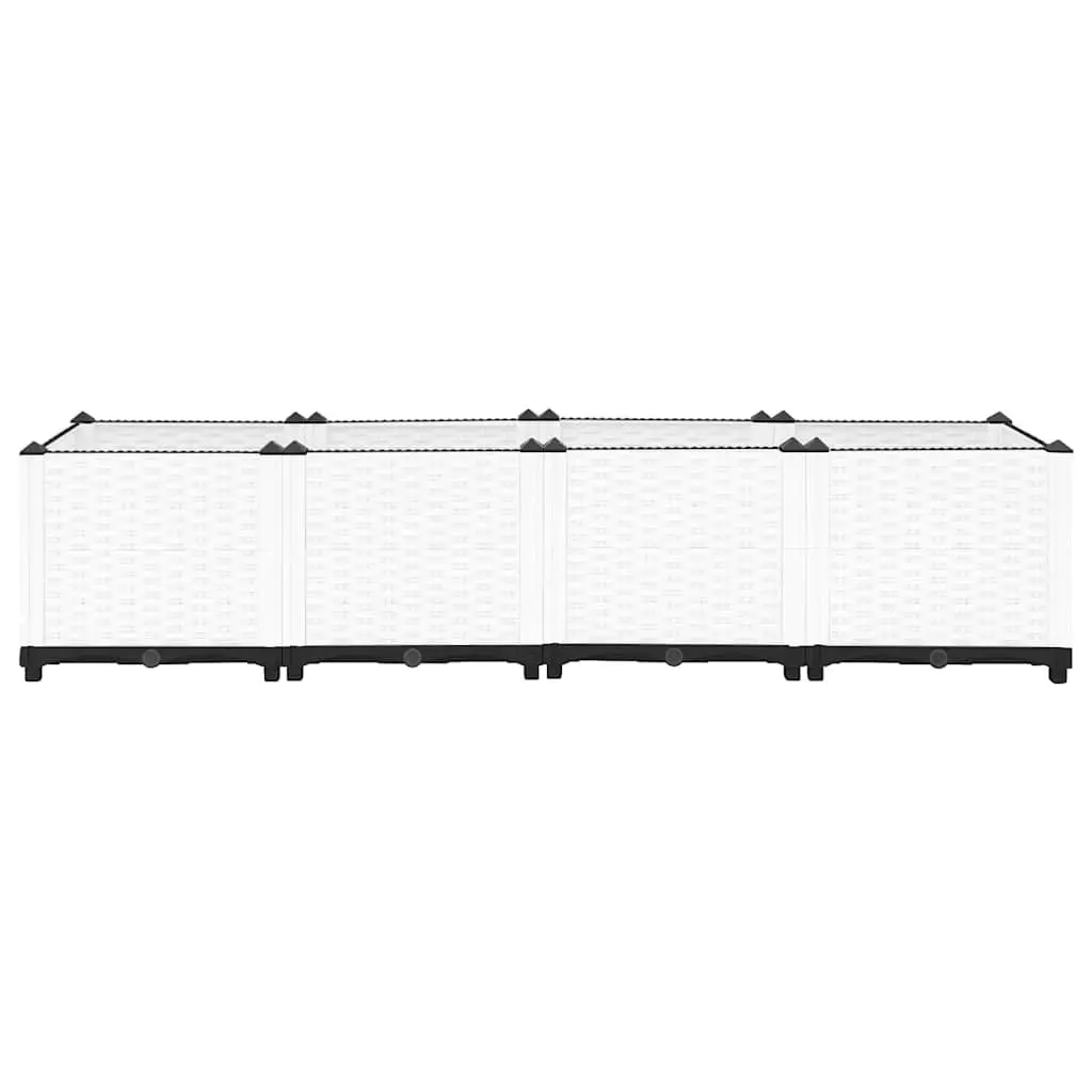 Raised Garden Bed 160x40x38 cm Grey Polypropylene