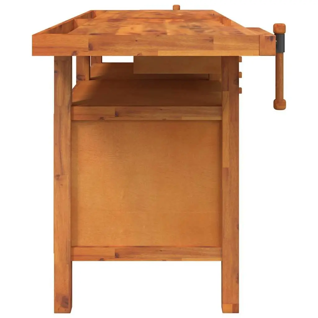 Workbench Solid Acacia Wood 192x62x83 cm Brown