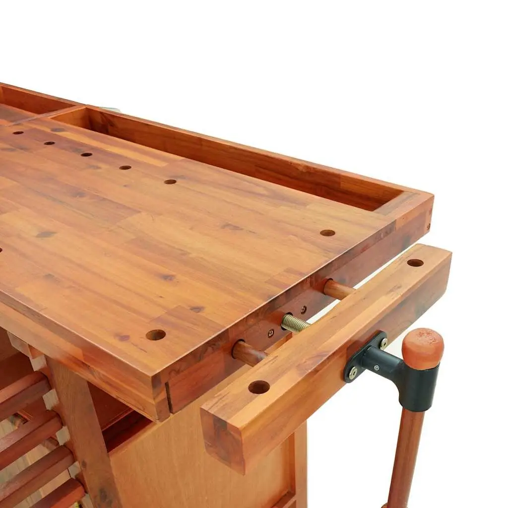 Workbench Solid Acacia Wood 192x62x83 cm Brown