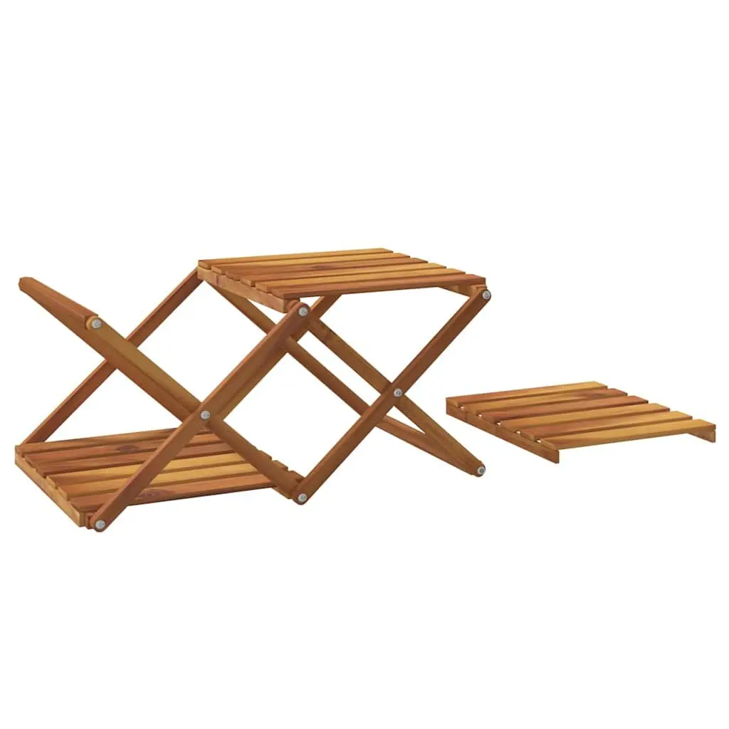 3-Tier Folding Shelf Brown Wood Standing Storage Bookcase Display Rack Unit
