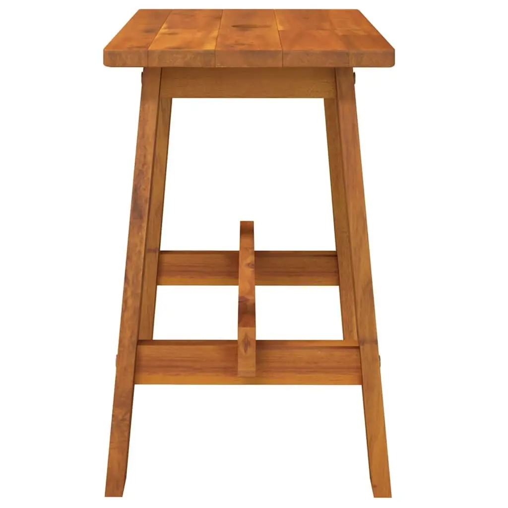 Wood Stool Solid Acacia 45x29x45cm Brown Rectangular Indoor Outdoor Furniture