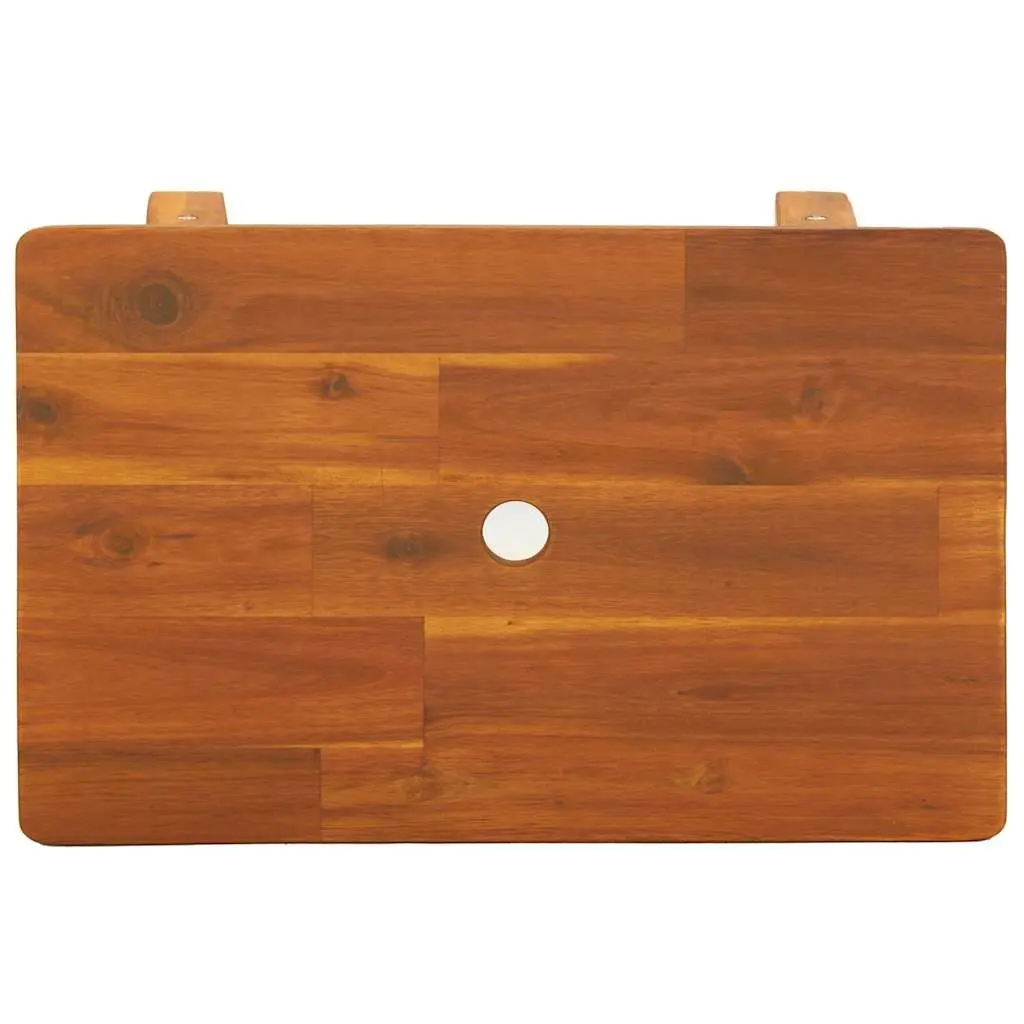 Wood Stool Solid Acacia 45x29x45cm Brown Rectangular Indoor Outdoor Furniture