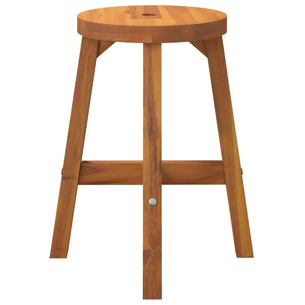 Solid Acacia Wooden Stool in Brown 38x38x45cm