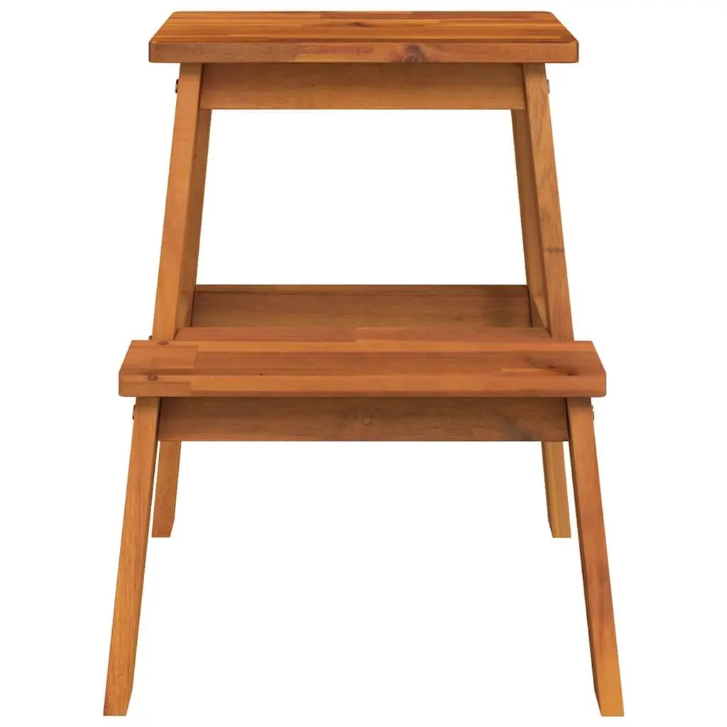 Wooden 2 Step Stool for Kitchen and Bathroom Use