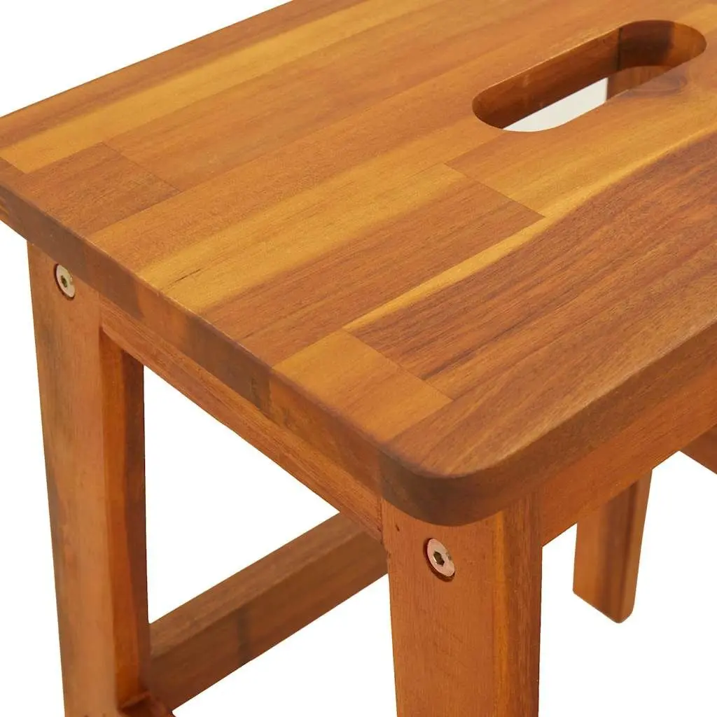 Wooden 2 Step Stool for Kitchen and Bathroom Use