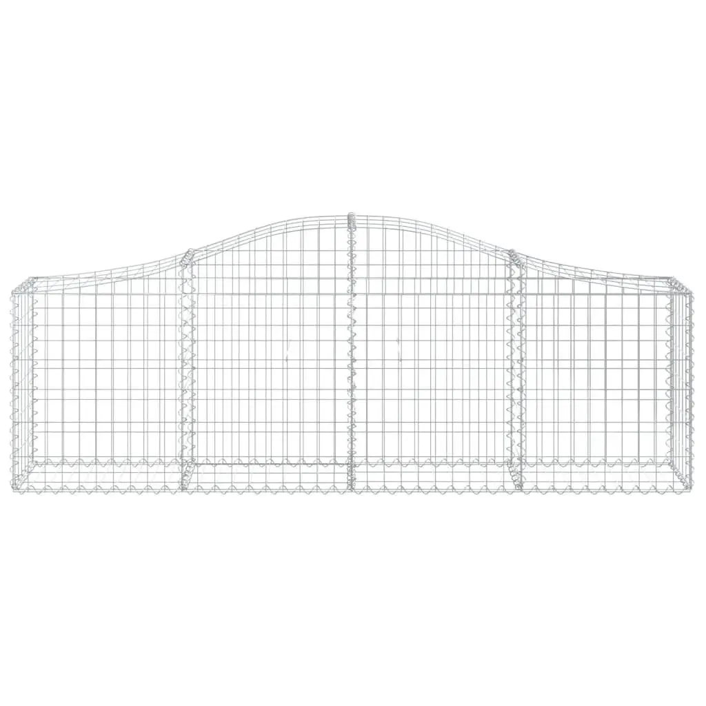 Gabion Basket Galvanised Iron 200x30x60/80 cm Silver