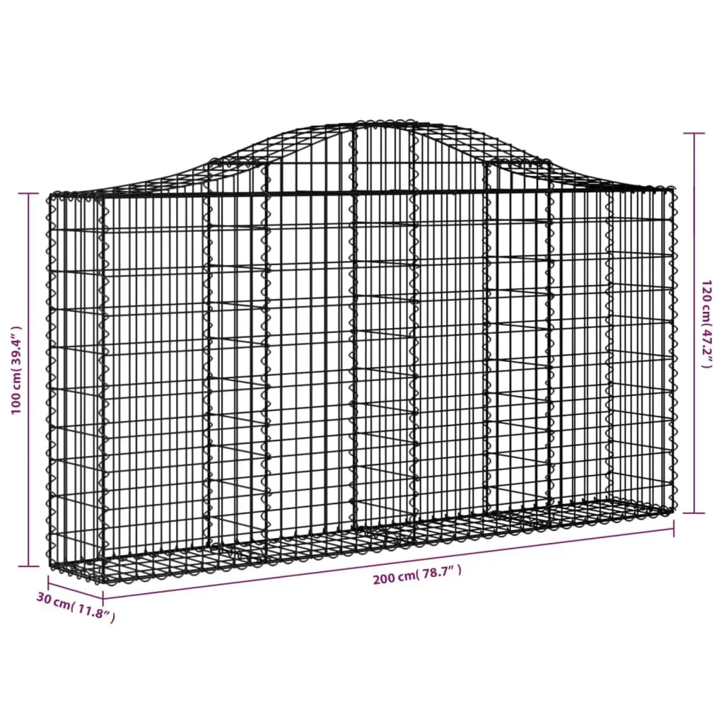 Arched Gabion Basket for Garden Barriers