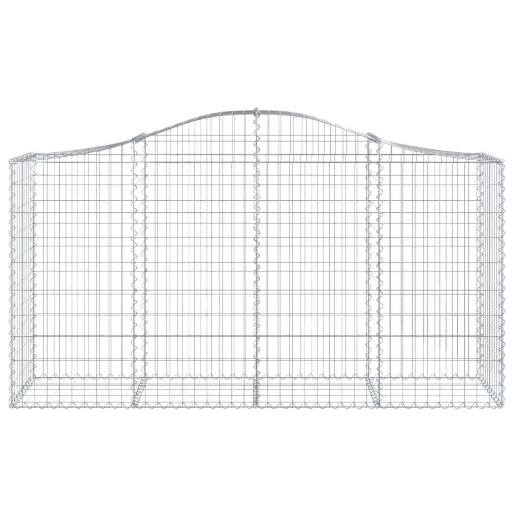 Gabion Basket Galvanised Iron 200x50x100120 cm Silver