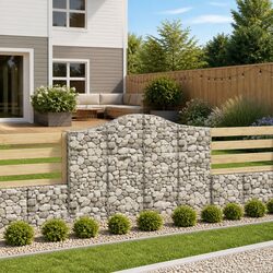 Decorative Arched Gabion Basket for Outdoor Spaces