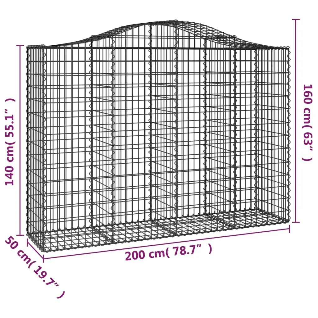 Decorative Arched Gabion Basket for Outdoor Spaces