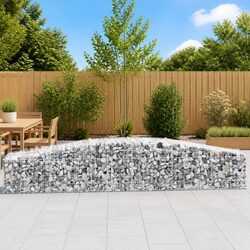 Sturdy Arched Gabion Basket 400x50x40/60 cm for Gardens