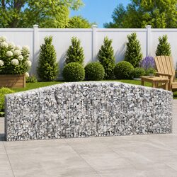 Premium Arched Gabion Basket 400x50x80/100 cm Decorative Barrier