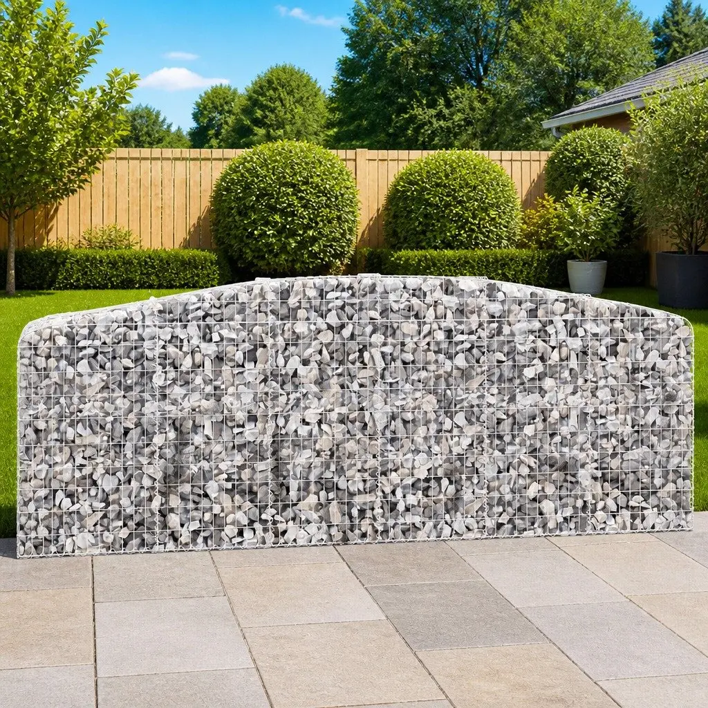 Gabion Basket Retaining Wall Galvanised Iron 400x50x100cm Silver