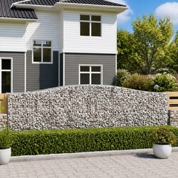 Durable Arched Gabion Basket 400x50x120/140 cm for Garden