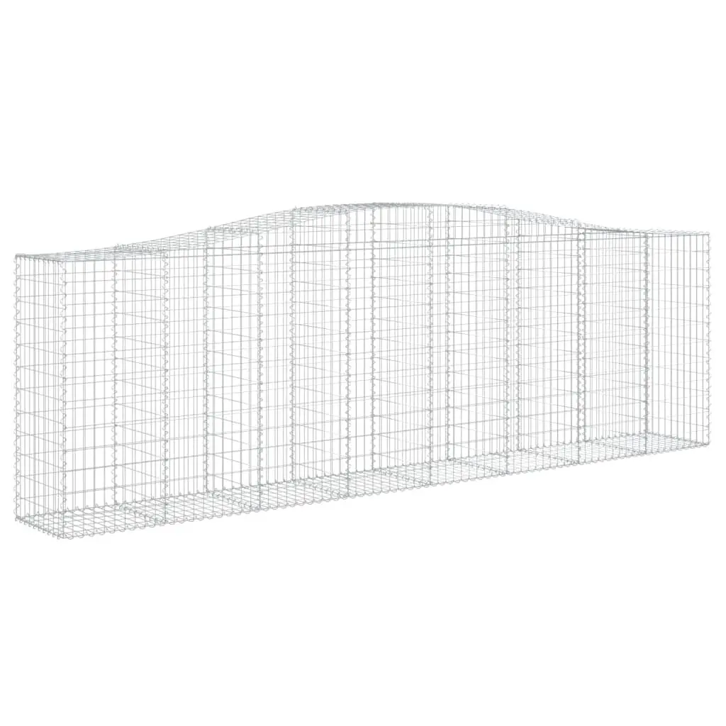 Arched Gabion Basket 400x50x120/140 cm for Garden