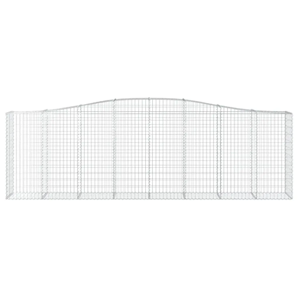 Arched Gabion Basket 400x50x120/140 cm for Garden