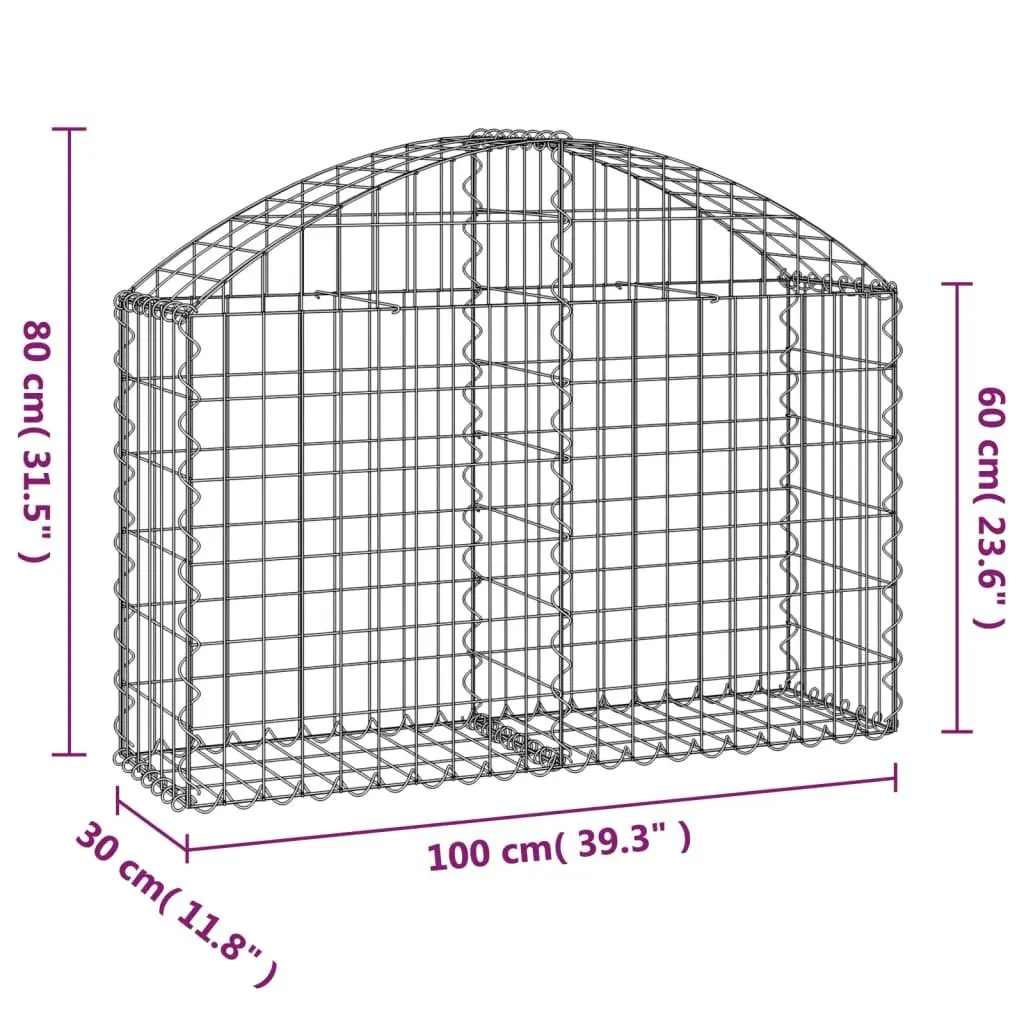 Arched Gabion Basket for Garden Barriers