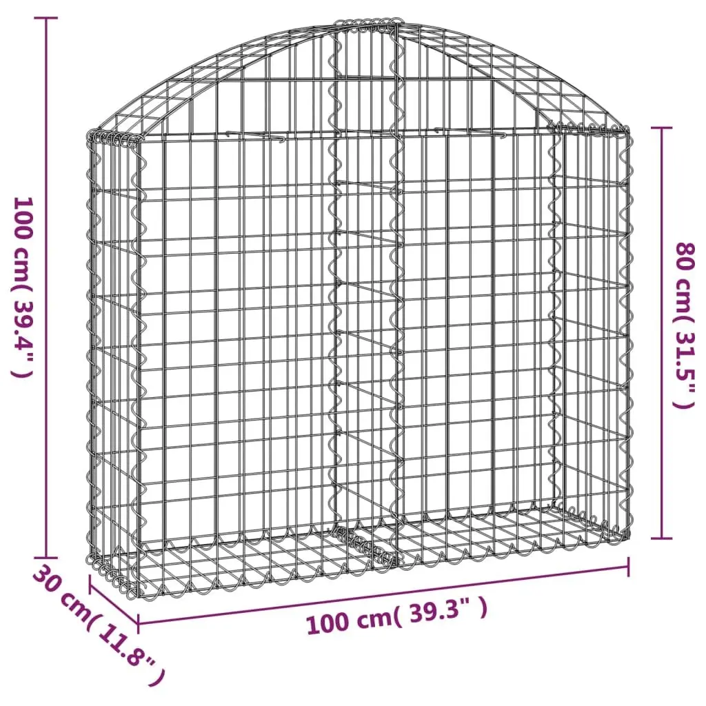Arched Gabion Basket for Landscaping and Barriers
