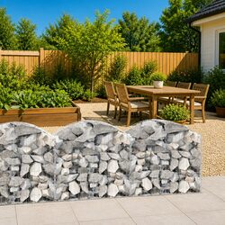 Durable Arched Gabion Basket 100x50x80/100 cm for Gardens