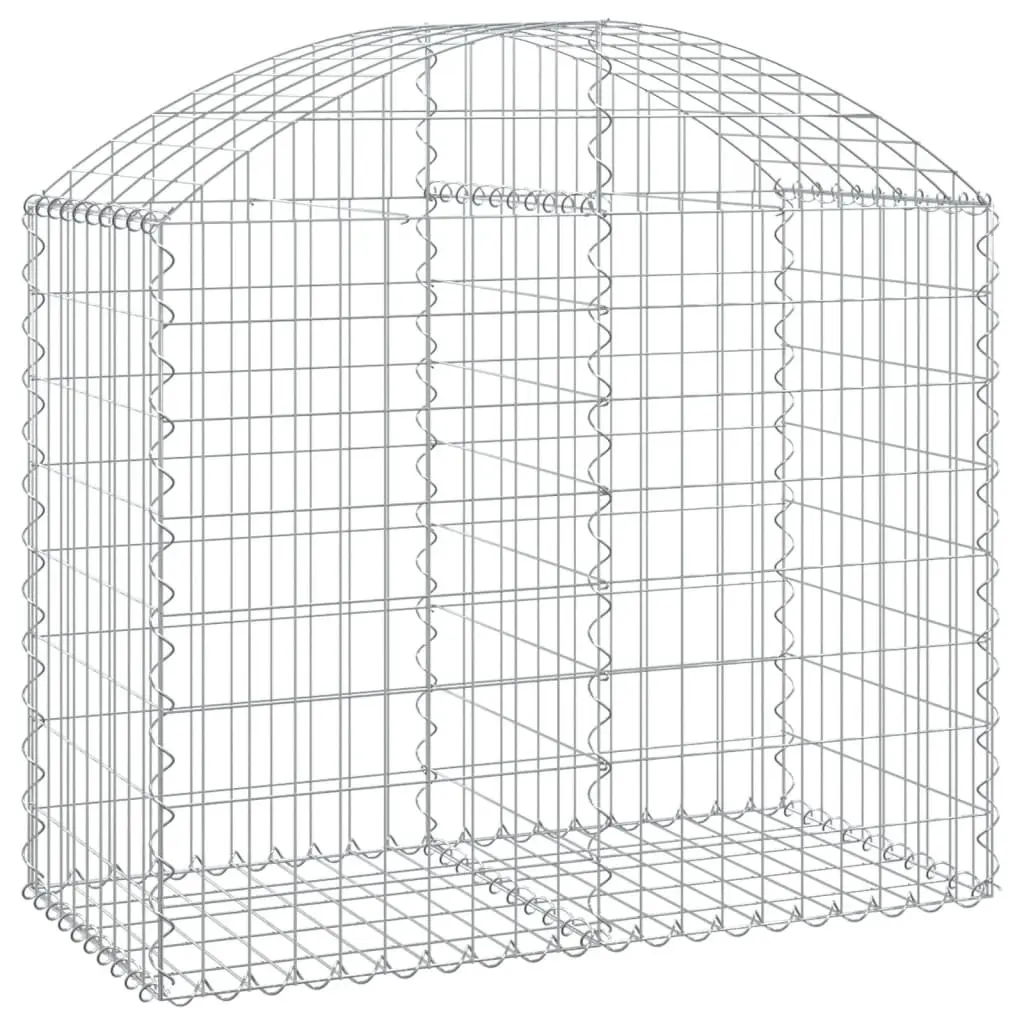 Gabion Basket Galvanised Iron Wire 100x50x80/100 cm Silver